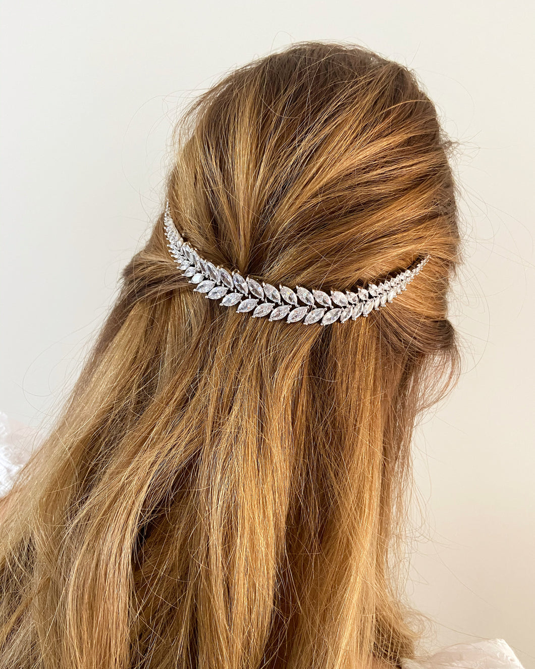 Phillipa ➺ Silver CZ bridal headpiece