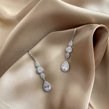 Load image into Gallery viewer, Alexandra ➺ Long teardrop crystal bridal earrings
