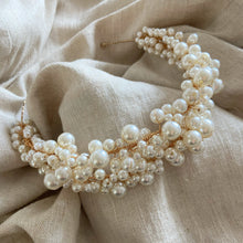 Load image into Gallery viewer, Kora  ➺ Pearl bridal crown headband
