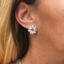 Load image into Gallery viewer, Jennifer ➺ Crystal stud earrings silver
